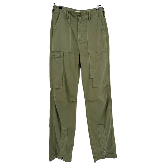 Re/Done Miltary Fatigue Surplus Army Green High Waisted Cargo Pants Size 25 - Picture 5 of 13